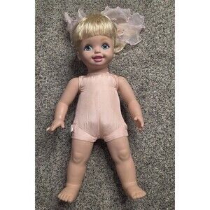 Vintage Cuddly Soft Kelly Doll Barbie Sister 16” Mattel 2002 Blonde Baby Doll